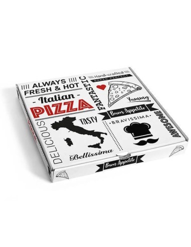 CAJA DE PIZZA MOD  LUX 330X330XX35MM - PAQ100U