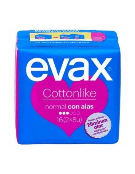 COMPRESAS EVAX NORMAL C/ALAS   2X8UND    16UND 