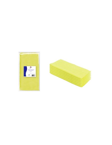 PAÑO MICROFIBRA 40X38CM AMARILLO  PAQ 6UD   PAÑO MICROFIBRA 40X38CM AMARILLO  PAQ 6UD
