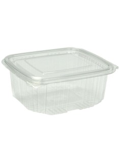 ENVASE PET 375CC OVAL TAPA BISAGRA CAJA 4  100UDS
