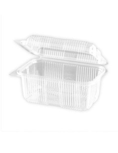 ENVASE PET 1000CC RECT TAPA ALTA BISAGRA  100UDS  2