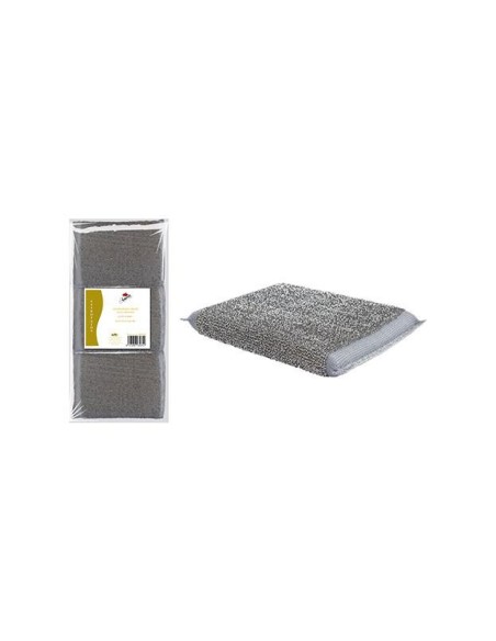 ESTROPAJO CON ESPONJA ACERO INOXIDABLE  6UND   ESTROPAJO CON ESPONJA ACERO INOXIDABLE  6UND