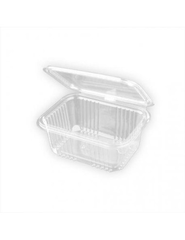 ENVASE PP 1000CC OVAL TAPA BISAGRA  PAQ 100UND 