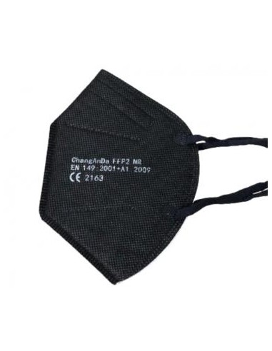 MASCARILLA FFP2 NEGRA CAJA DE 40PAQ DE 25UND 1UND 