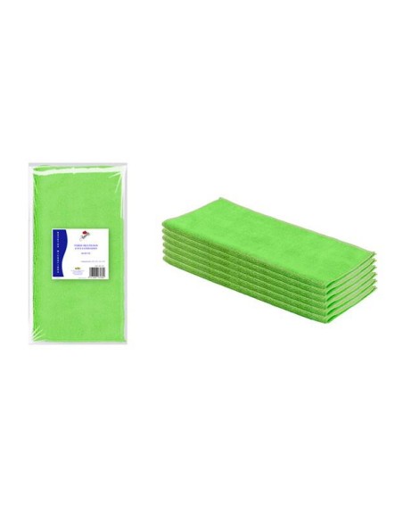 PAÑO MICROFIBRA  40X30CM VERDE  PAQ  6UD  PAÑO MICROFIBRA  40X30CM VERDE  PAQ  6UD