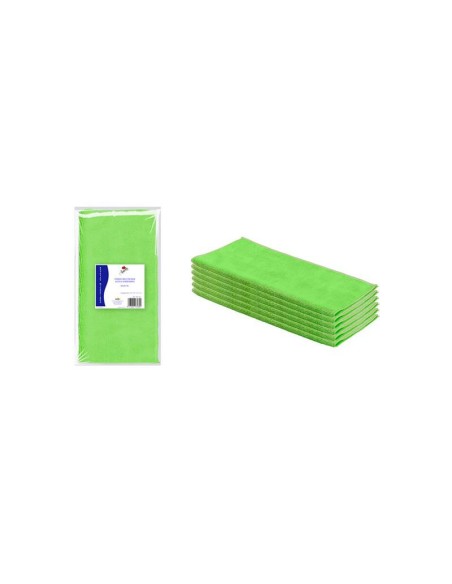 PAÑO MICROFIBRA  40X30CM VERDE  PAQ  6UD  PAÑO MICROFIBRA  40X30CM VERDE  PAQ  6UD