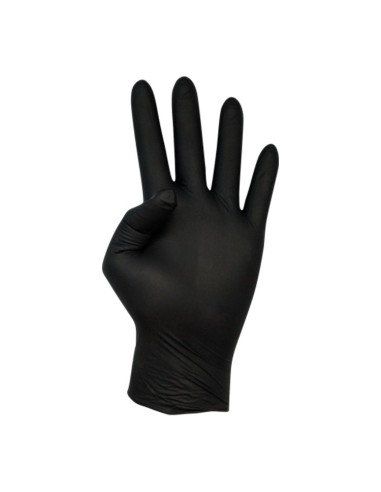 GUANTE NITRILO EXTREME S/ POLVO NEGRO T M  100UDS 